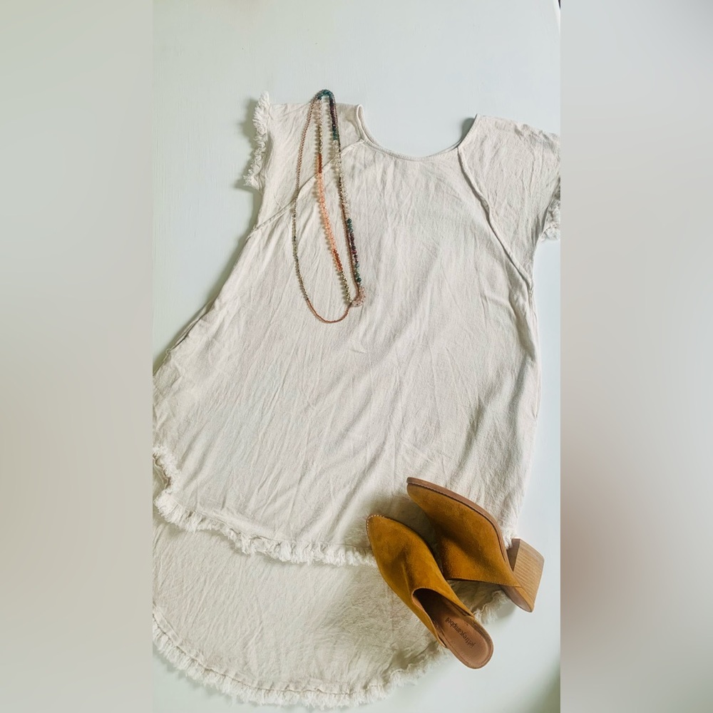 piper and scoot (umgee) cream high-low dress